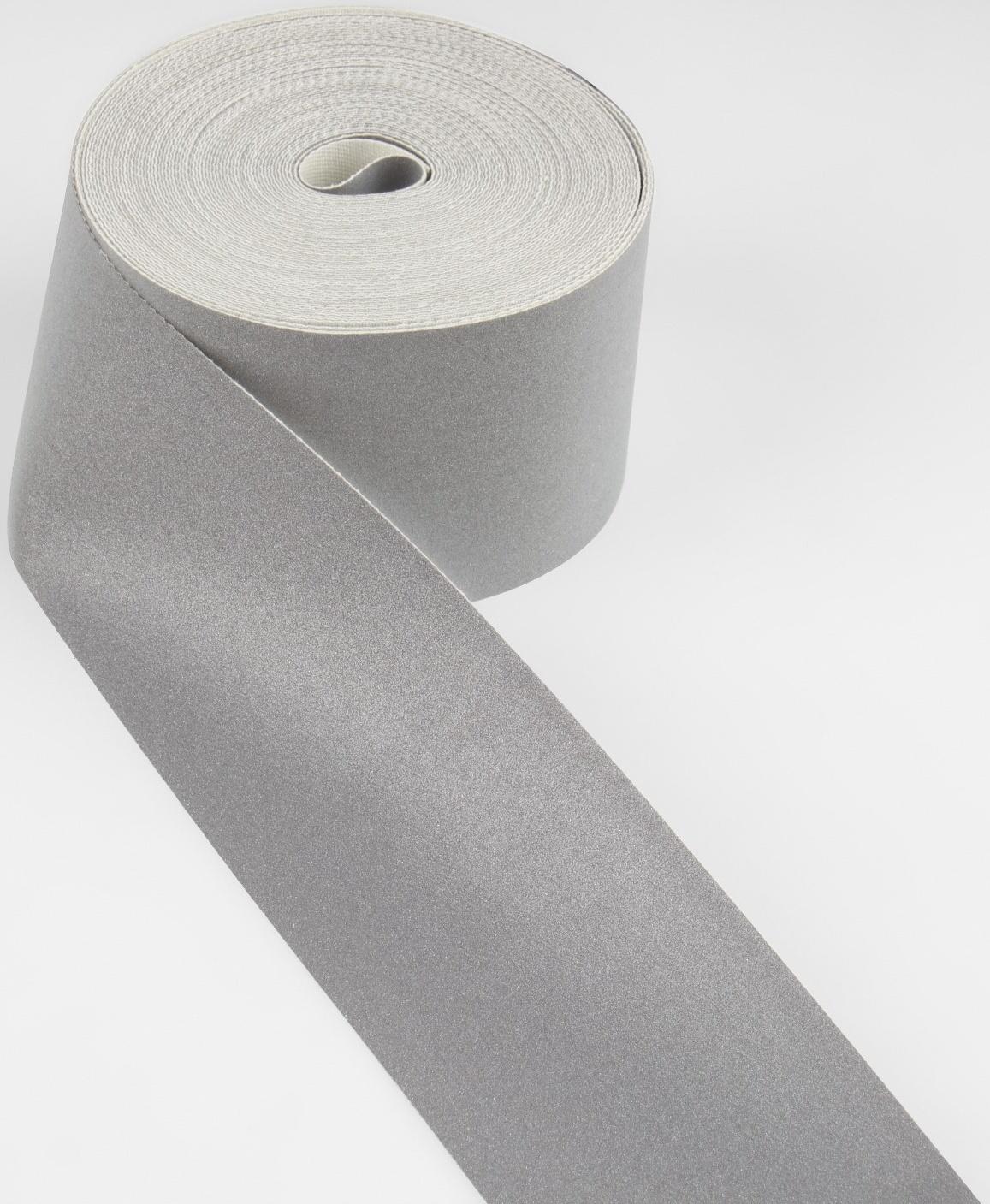 Лента огнеупорная, светоотражающая, 50 мм, 10 ± 1 м, цвет серый
