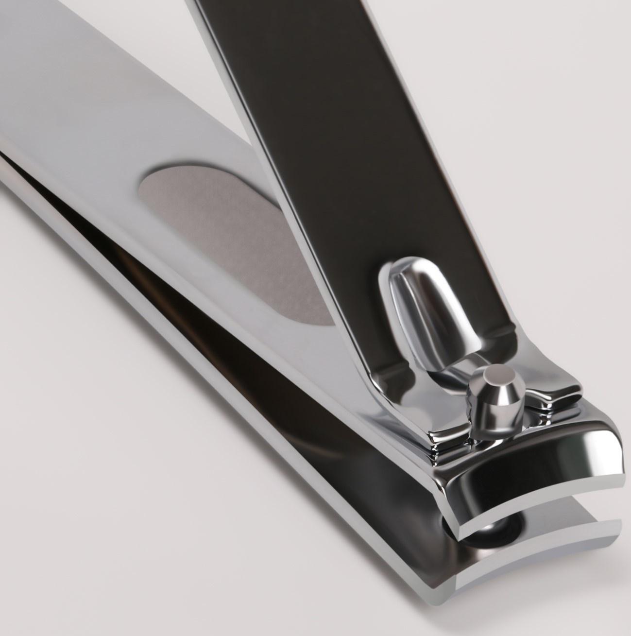 Кусачки-книпсер педикюрные, 10 см, с пилкой, цвет серебристый