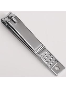 Кусачки-книпсер педикюрные, 10 см, с пилкой, цвет серебристый