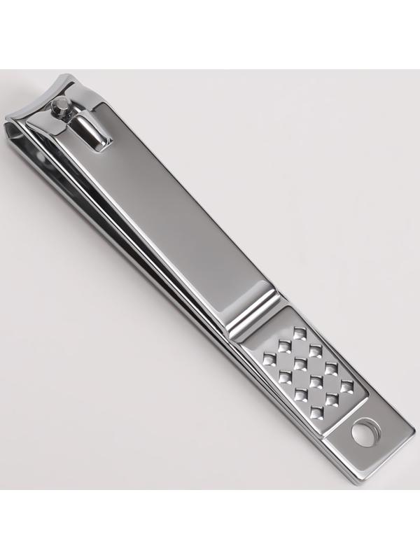 Кусачки-книпсер педикюрные, 10 см, с пилкой, цвет серебристый