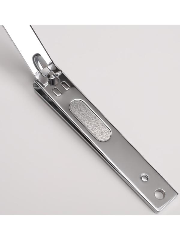 Кусачки-книпсер педикюрные, 10 см, с пилкой, цвет серебристый