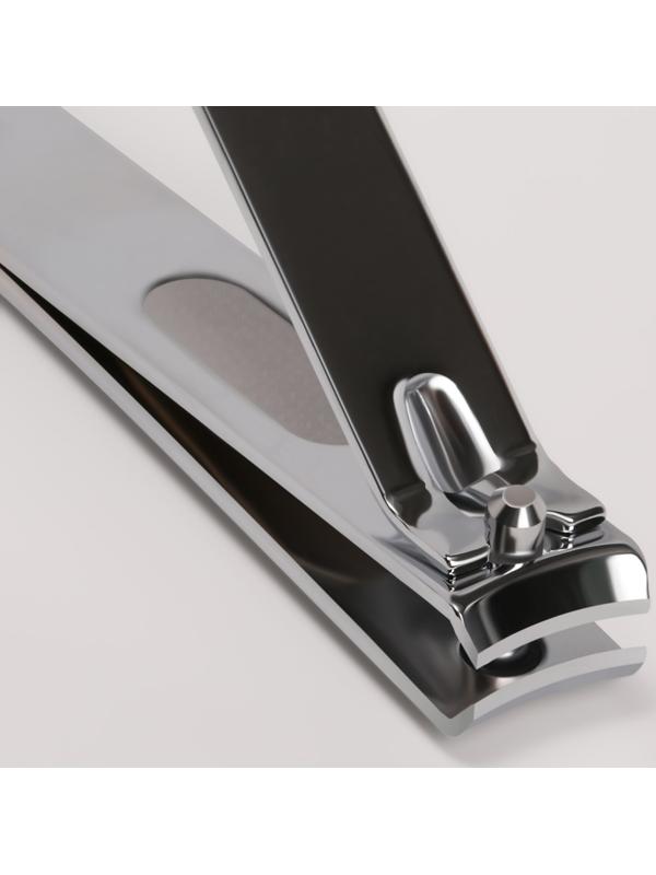 Кусачки-книпсер педикюрные, 10 см, с пилкой, цвет серебристый