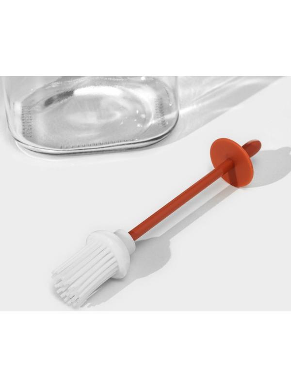 Бутыль стеклянная для масла с кисточкой Доляна «Коралл», 600 мл, 5,9×19 см