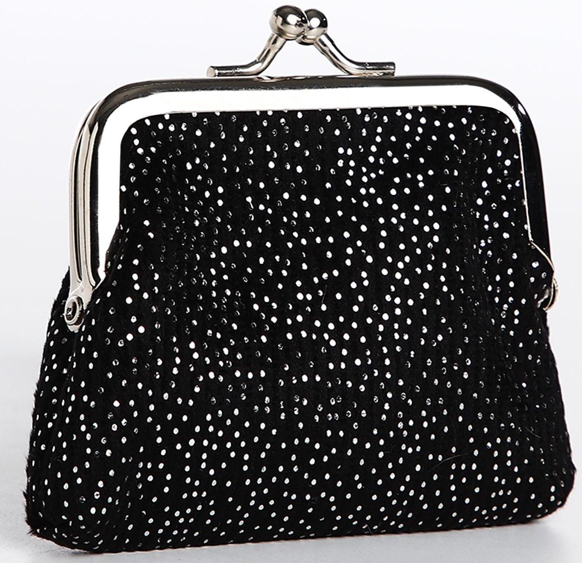 Кошелёк детский на фермуаре, цвет чёрный