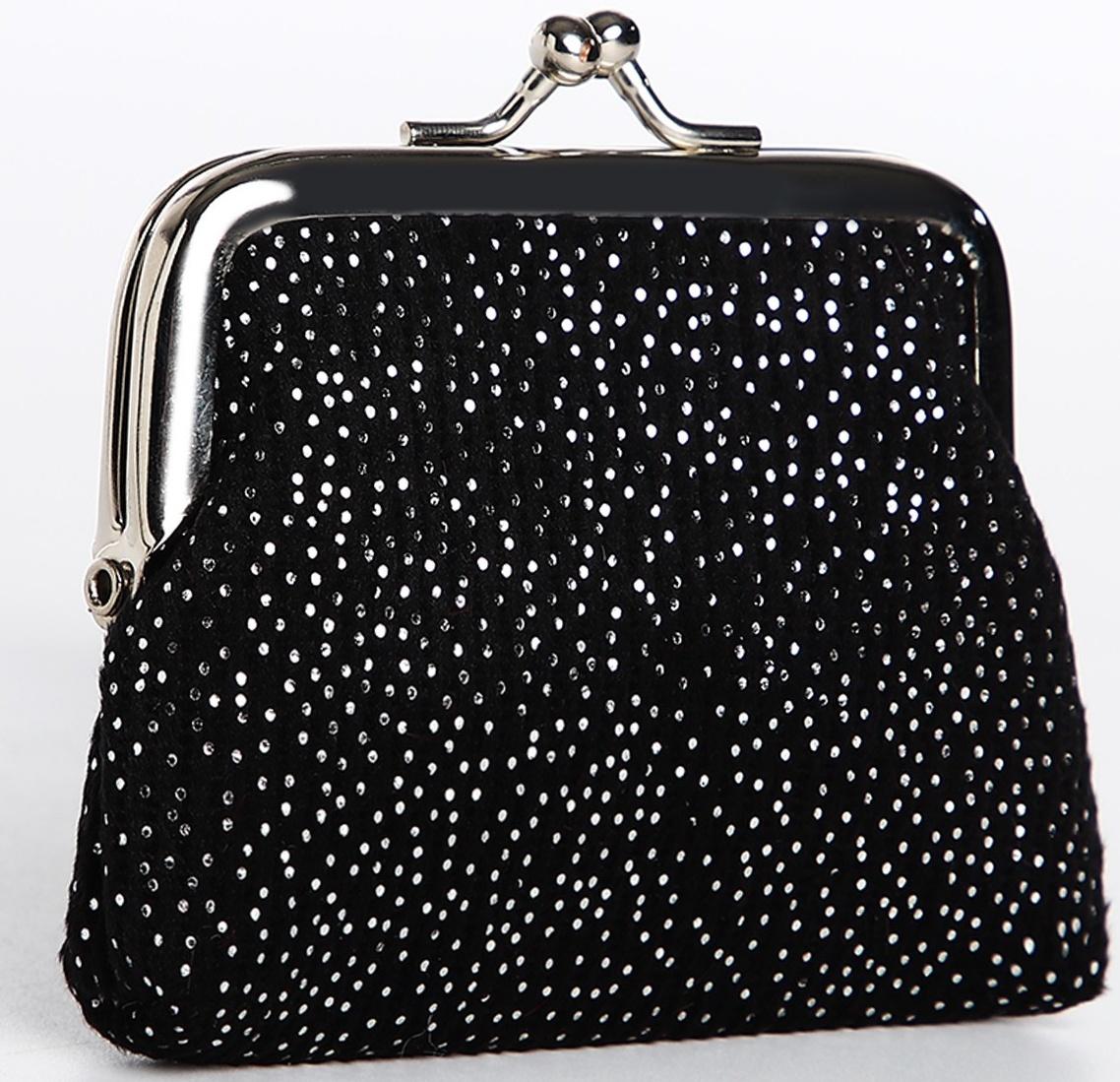 Кошелёк детский на фермуаре, цвет чёрный