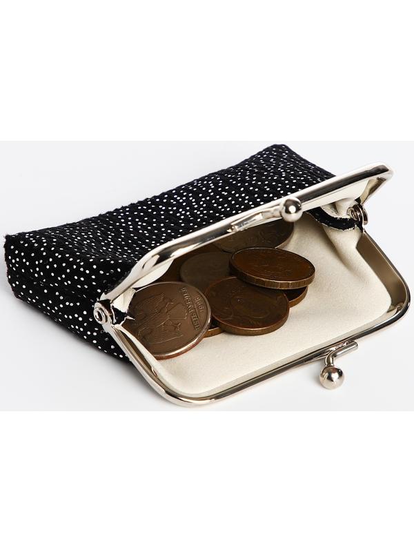 Кошелёк детский на фермуаре, цвет чёрный