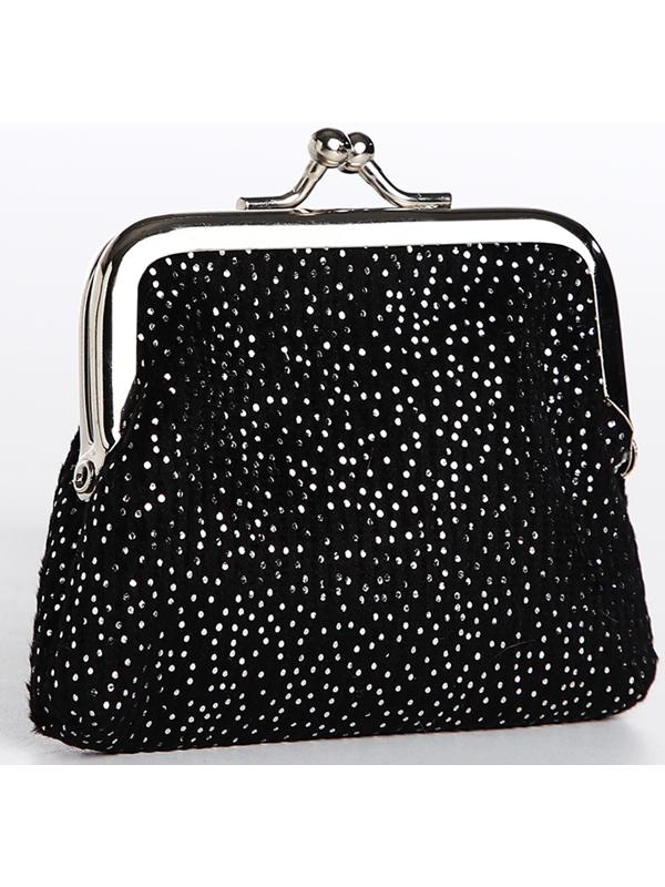 Кошелёк детский на фермуаре, цвет чёрный