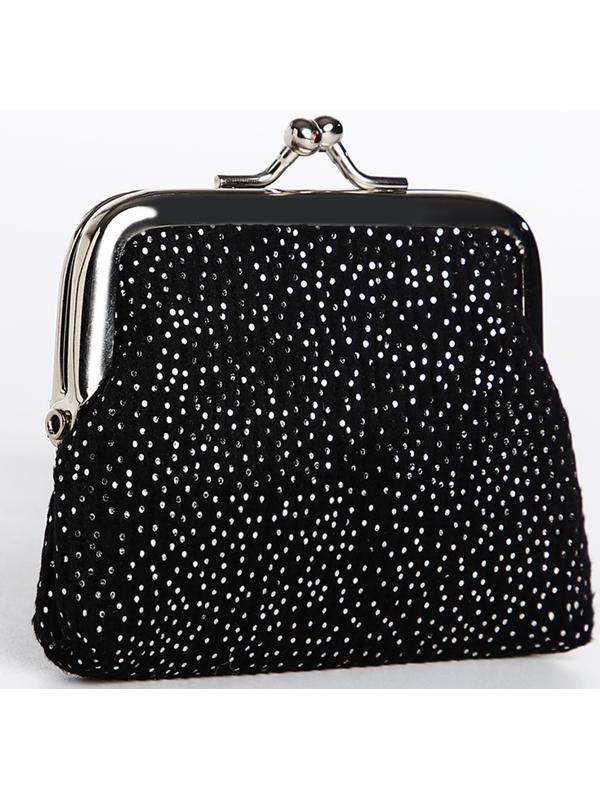 Кошелёк детский на фермуаре, цвет чёрный