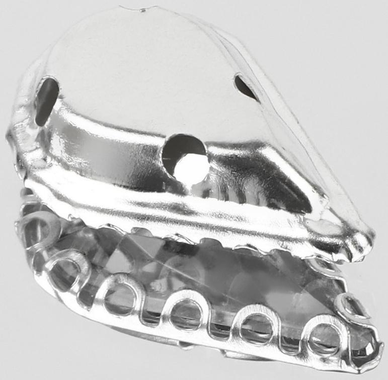 Стразы пришивные «Капля», в ажурной оправе, 8 × 13 мм, 20 шт, цвет белый