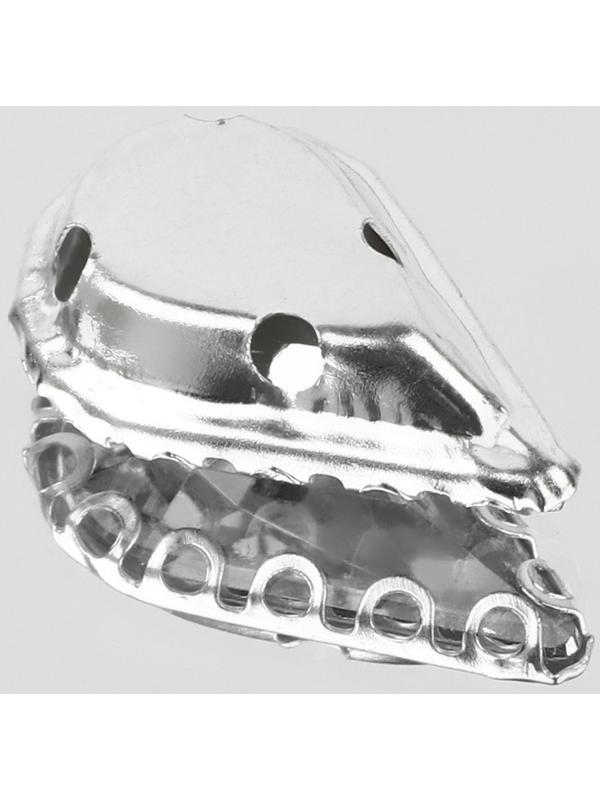 Стразы пришивные «Капля», в ажурной оправе, 8 × 13 мм, 20 шт, цвет белый