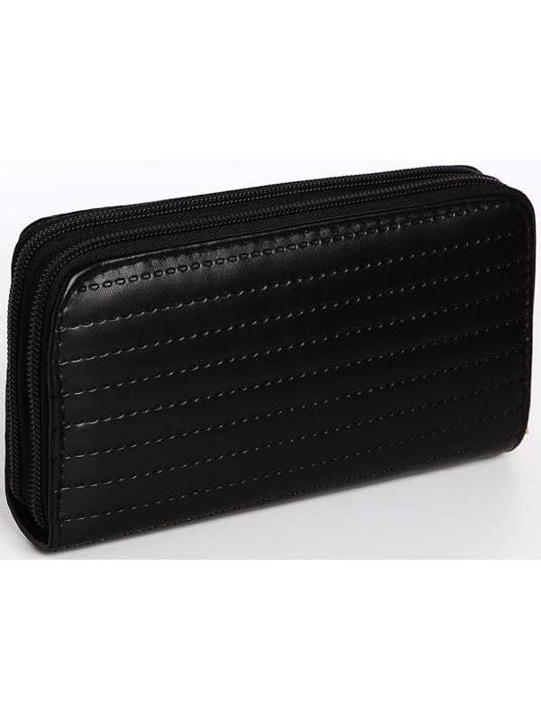 Кошелёк на молниях, цвет чёрный