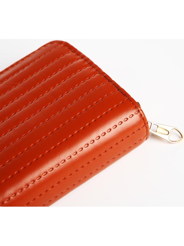 Кошелёк на молниях, цвет рыжий