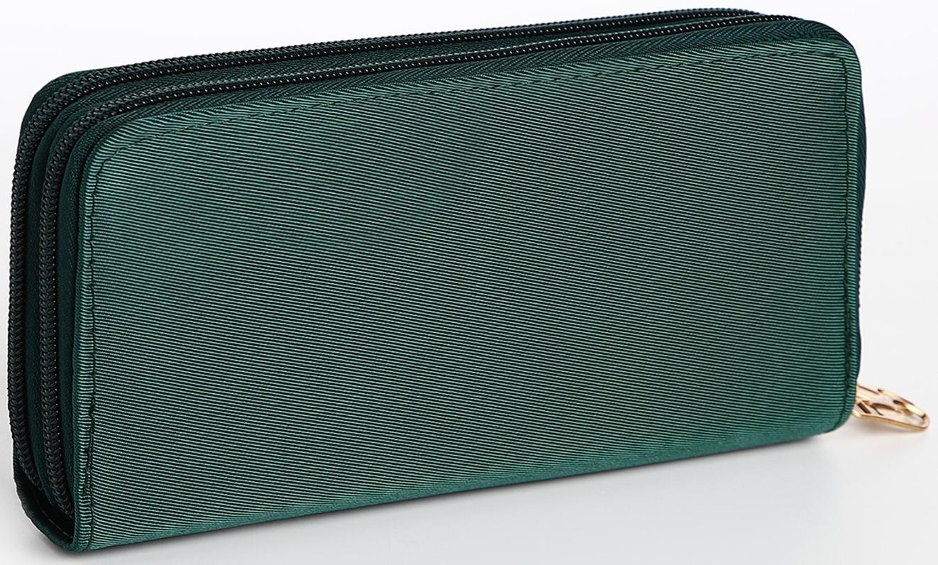 Кошелёк на молниях, цвет зелёный