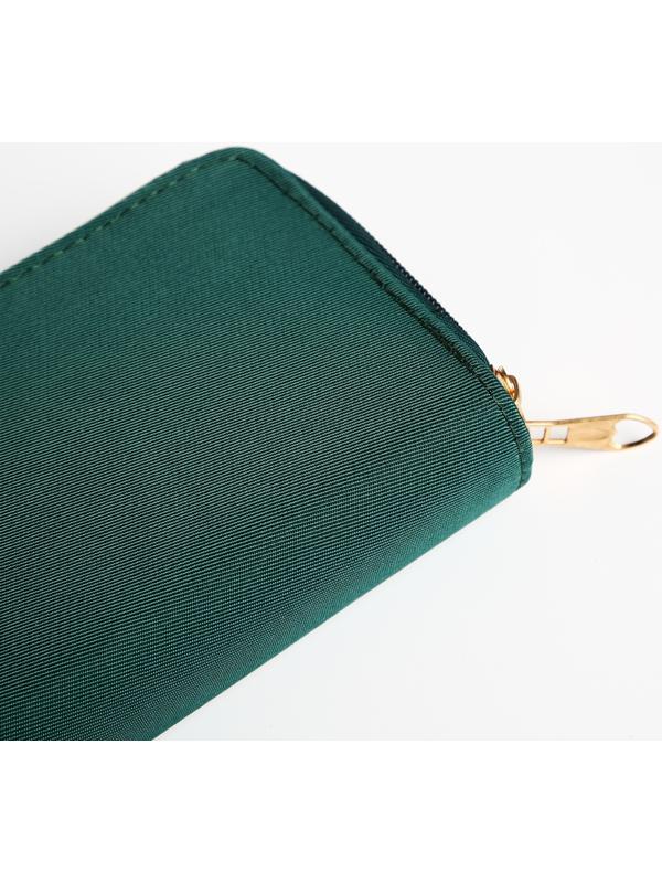 Кошелёк на молниях, цвет зелёный