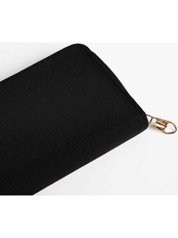 Кошелёк на молнии, цвет чёрный