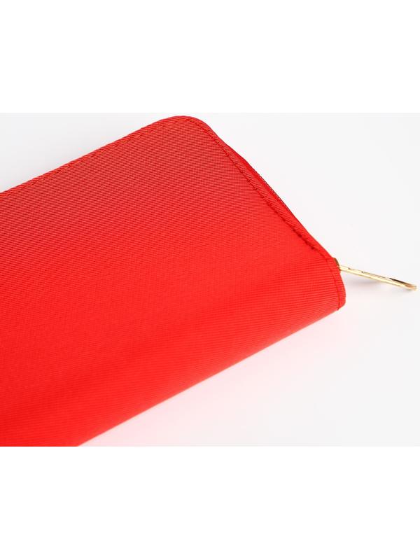 Кошелёк на молнии, цвет красный