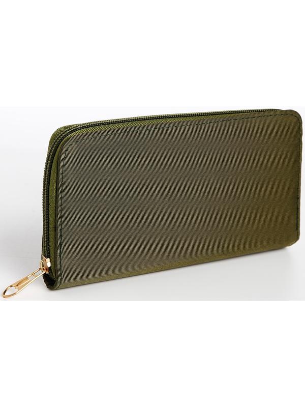 Кошелёк на молнии, цвет хаки