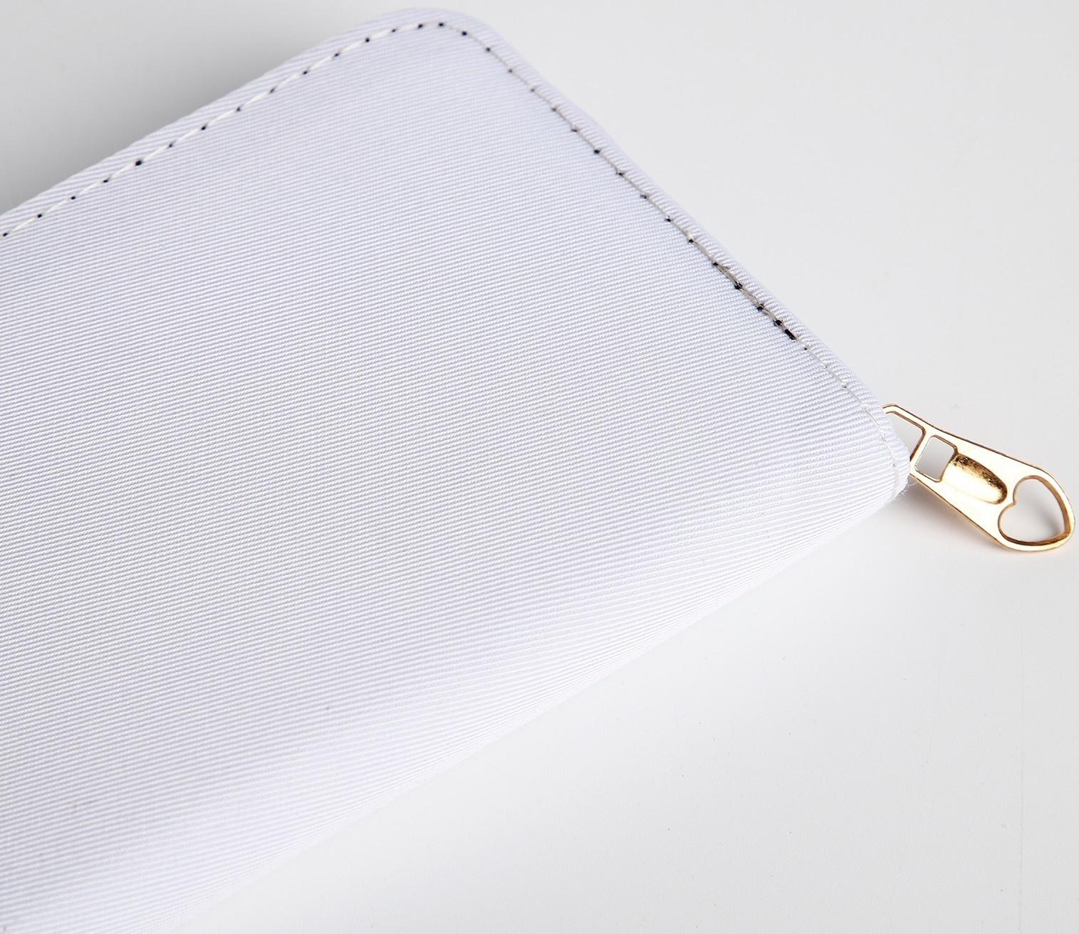 Кошелёк на молнии, цвет белый