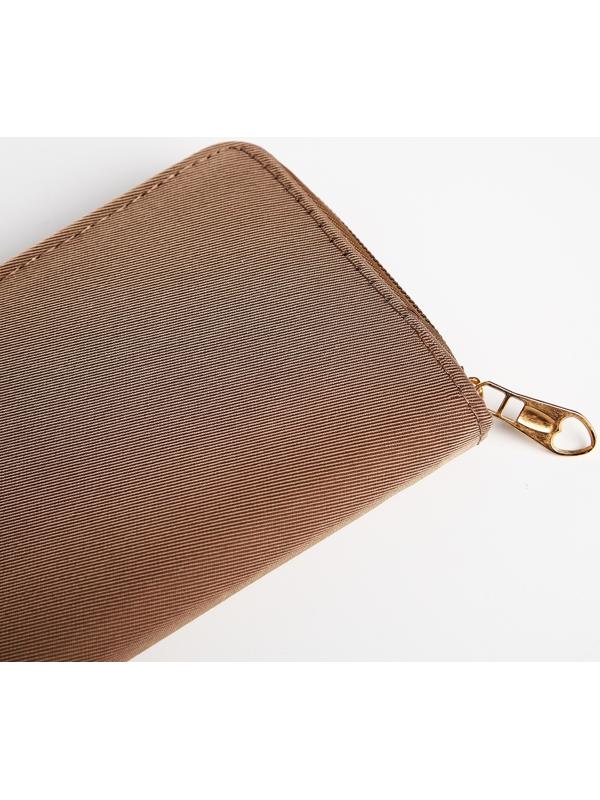 Кошелёк на молнии, цвет бежевый