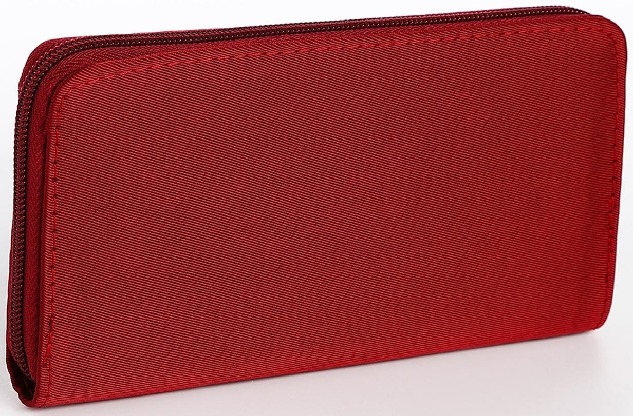 Кошелёк на молнии, цвет бордовый