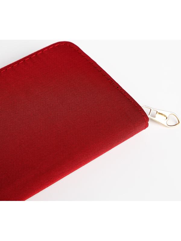 Кошелёк на молнии, цвет бордовый