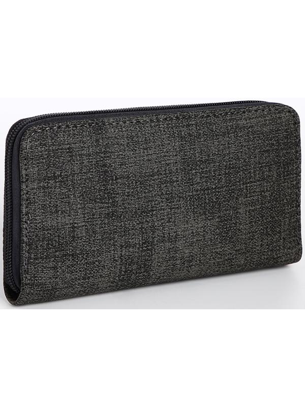 Кошелёк на молнии, цвет серый