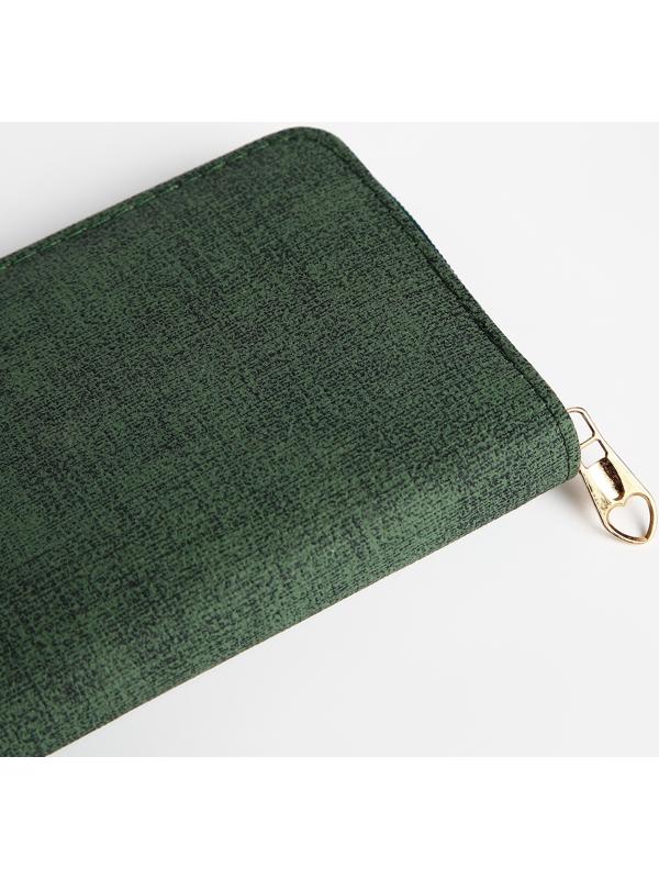 Кошелёк на молнии, цвет зелёный