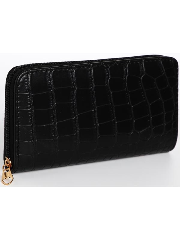 Кошелёк на молнии, цвет чёрный