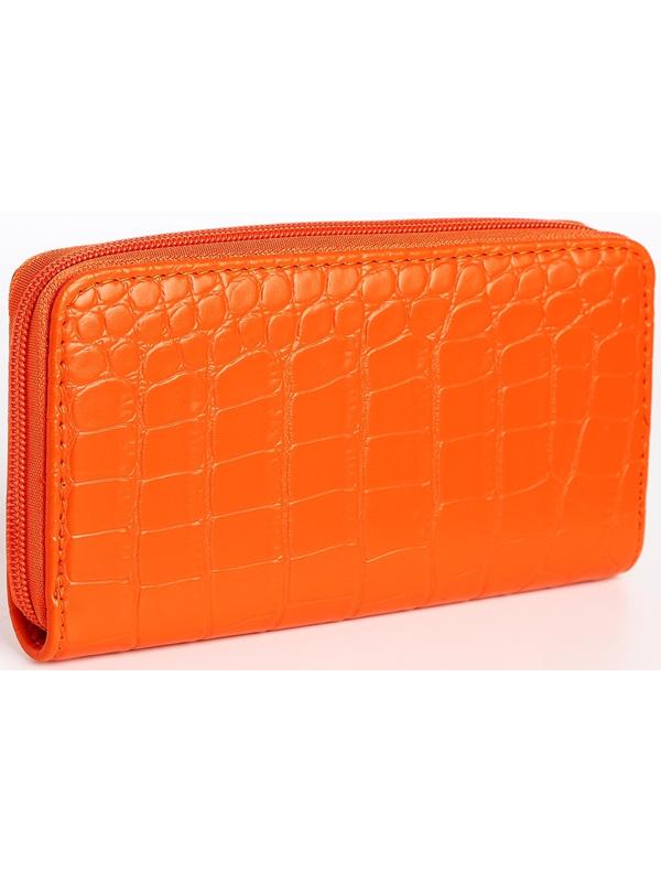 Кошелёк на молнии, цвет оранжевый