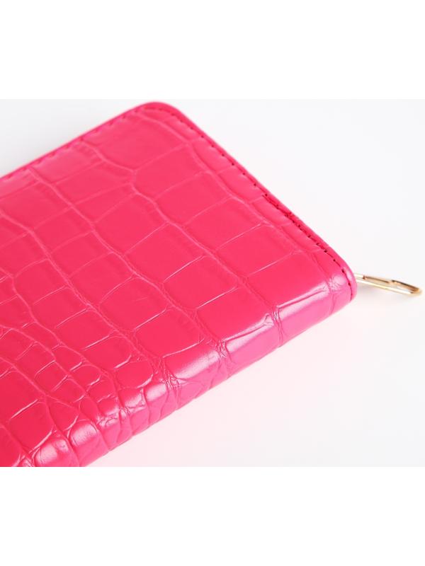 Кошелёк на молнии, цвет фуксия
