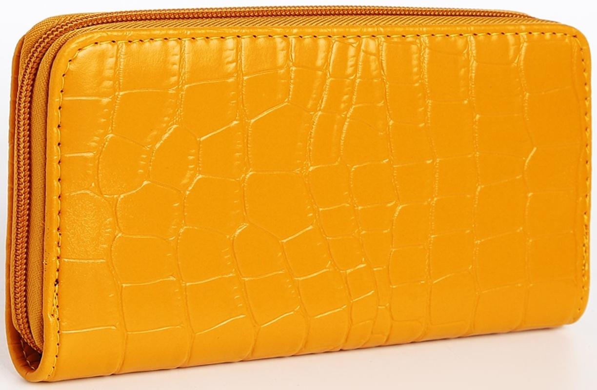 Кошелёк на молнии, цвет жёлтый