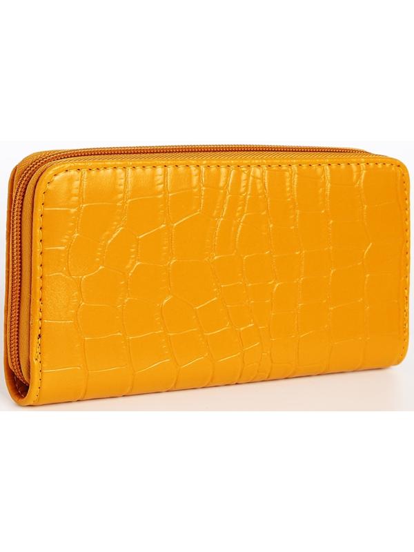 Кошелёк на молнии, цвет жёлтый