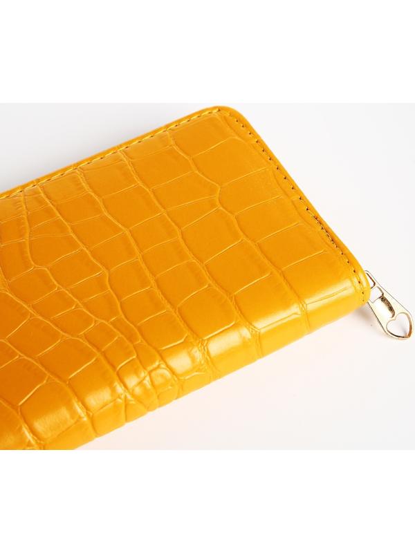 Кошелёк на молнии, цвет жёлтый