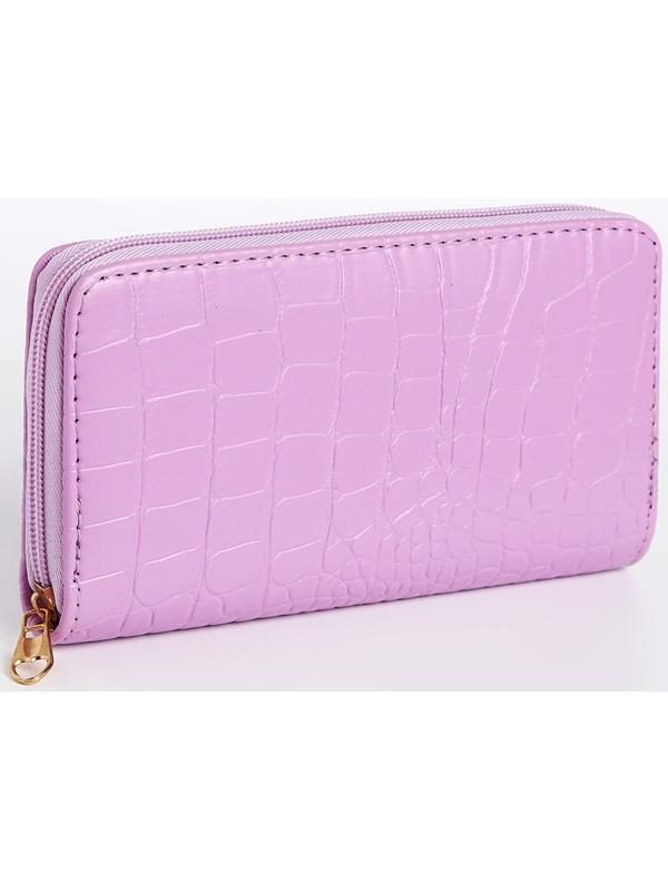 Кошелёк на молнии, цвет сиреневый