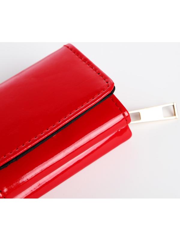 Кошелёк на кнопке, цвет красный