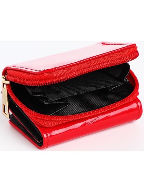 Кошелёк на кнопке, цвет красный