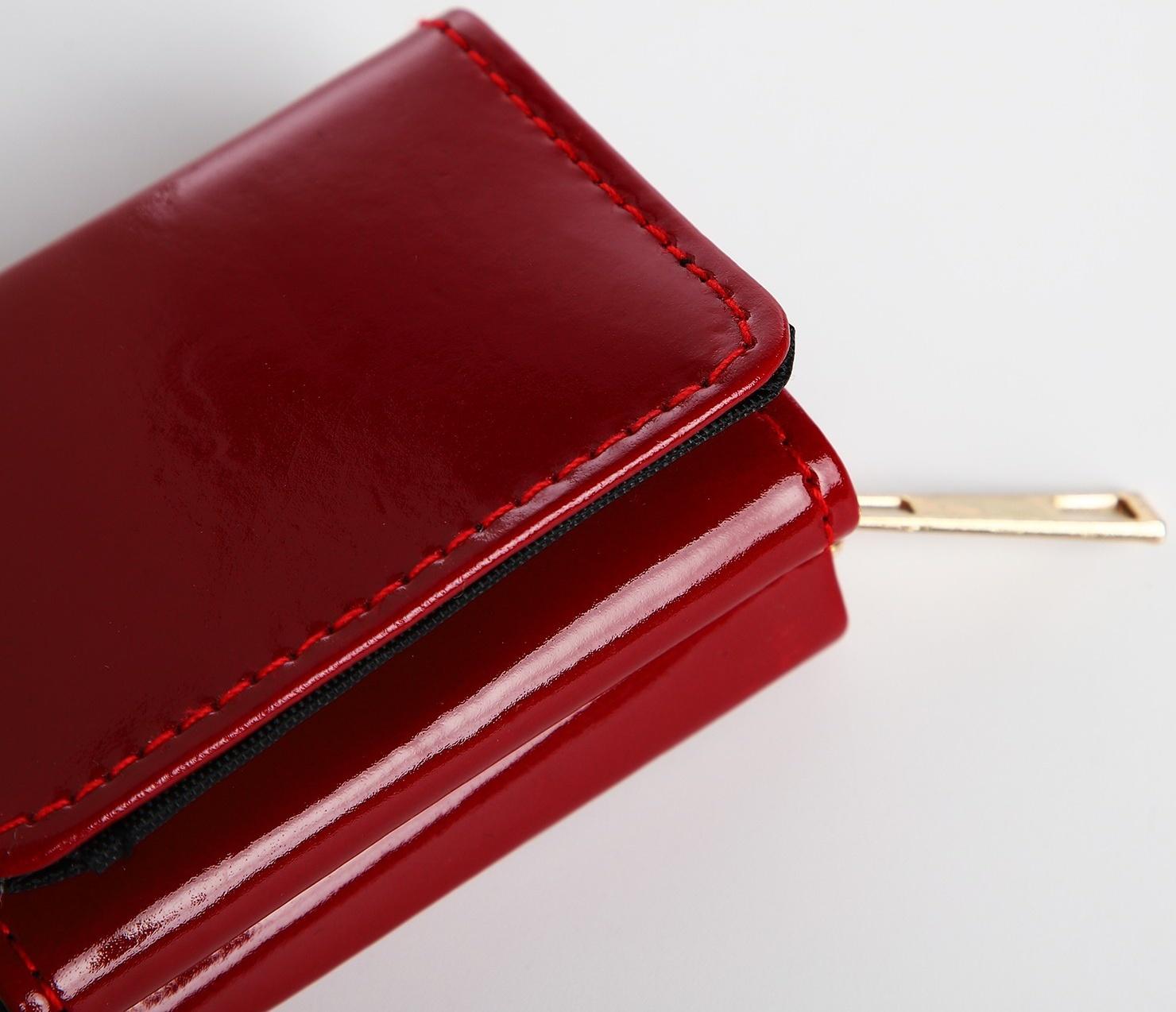 Кошелёк на кнопке, цвет бордовый