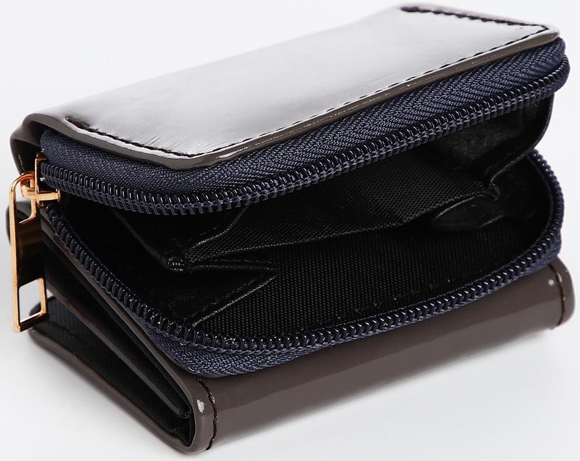 Кошелёк на кнопке, цвет серый