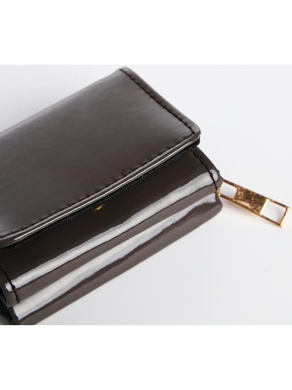 Кошелёк на кнопке, цвет серый