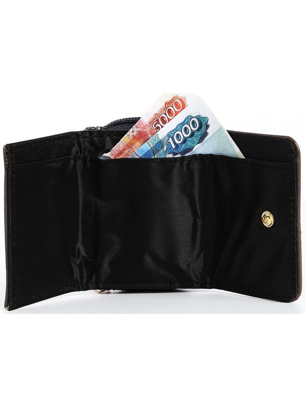 Кошелёк на кнопке, цвет серый