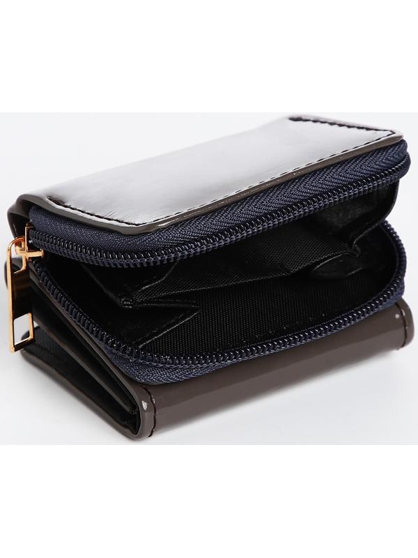 Кошелёк на кнопке, цвет серый