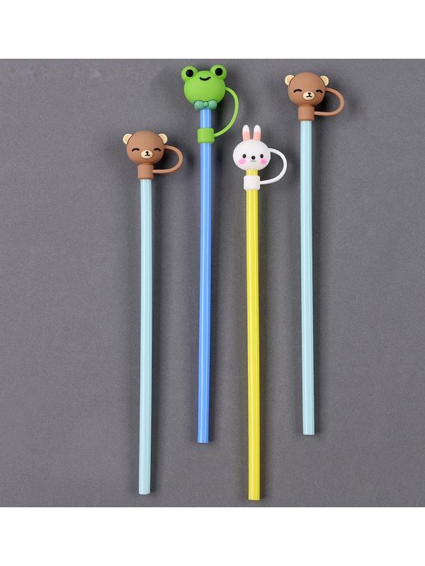 Трубочки для коктейля «Зверюшки», 4 шт., цвета МИКС