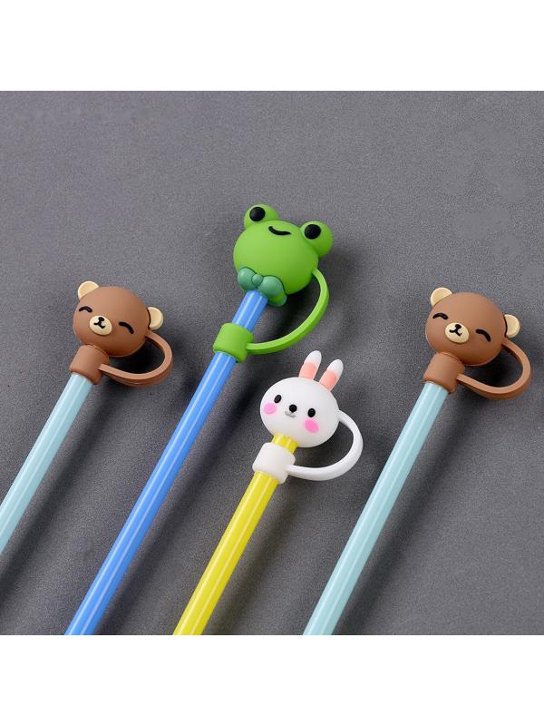Трубочки для коктейля «Зверюшки», 4 шт., цвета МИКС