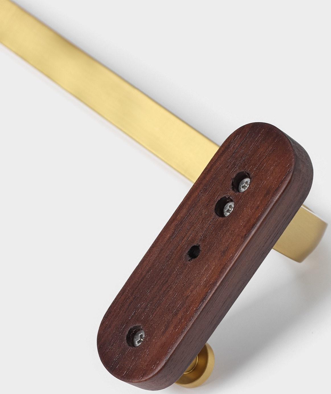 Держатель для полотенец Штольц Stölz Hölzern Premiere 50 см, ореховое дерево, алюминий, цвет коричневый