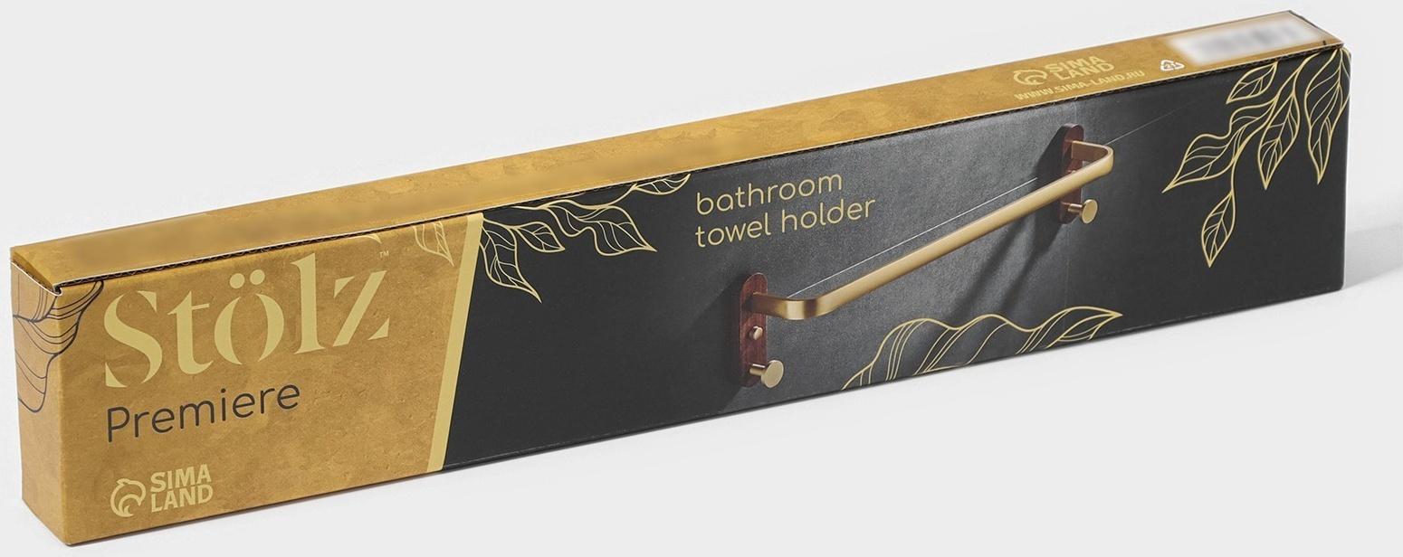 Держатель для полотенец Штольц Stölz Hölzern Premiere 50 см, ореховое дерево, алюминий, цвет коричневый