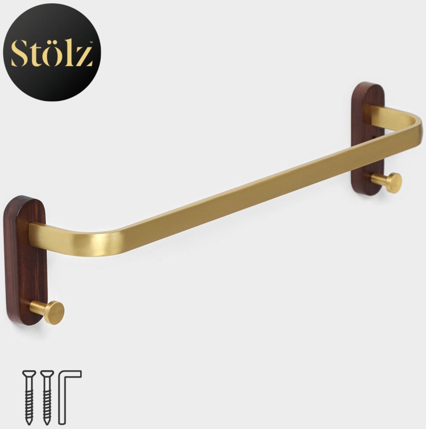Держатель для полотенец Штольц Stölz Hölzern Premiere 50 см, ореховое дерево, алюминий, цвет коричневый