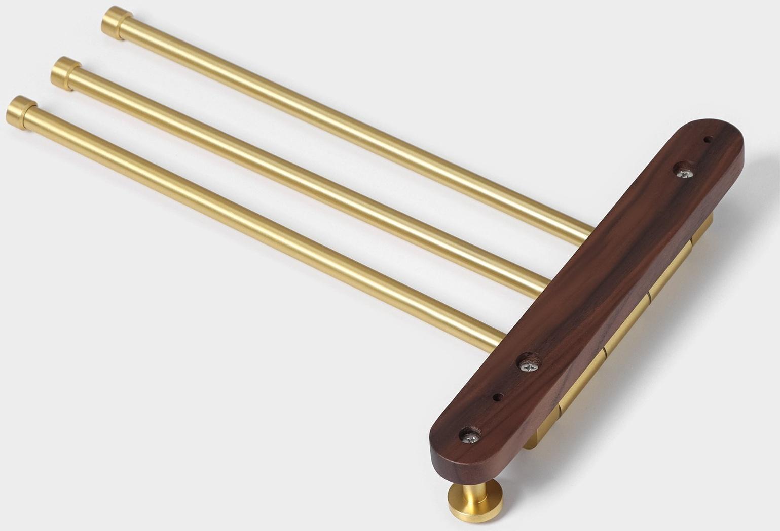 Держатель для полотенец Штольц Stölz Hölzern Premiere, ореховое дерево, алюминий, цвет коричневый