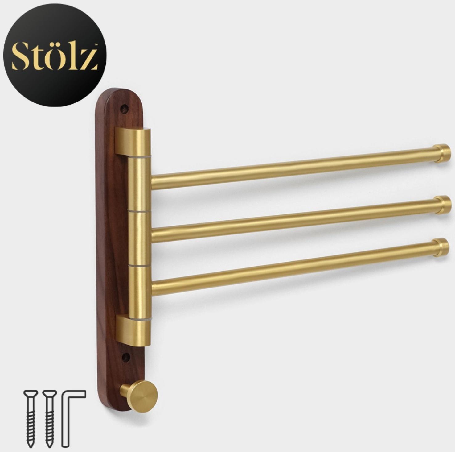 Держатель для полотенец Штольц Stölz Hölzern Premiere, ореховое дерево, алюминий, цвет коричневый