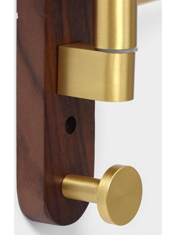 Держатель для полотенец Штольц Stölz Hölzern Premiere, ореховое дерево, алюминий, цвет коричневый