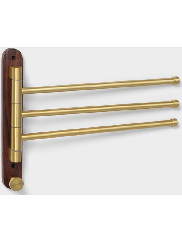 Держатель для полотенец Штольц Stölz Hölzern Premiere, ореховое дерево, алюминий, цвет коричневый